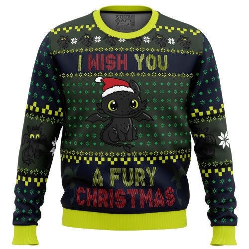 Fury Christmas Toothless Ugly Sweater: Festive Holiday Apparel for Dragon Lovers