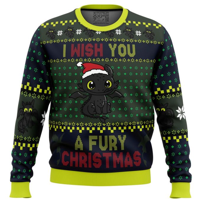 Fury Christmas Toothless Ugly Sweater: Festive Holiday Apparel for Dragon Lovers