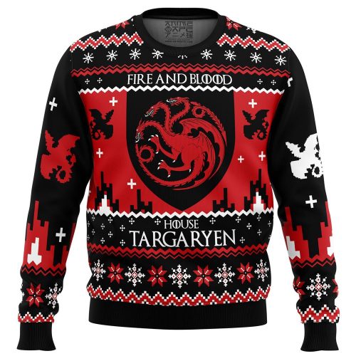 Shop Game of Thrones House Targaryen Ugly Christmas Sweater – Festive & Stylish Holiday Apparel
