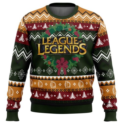 Get Festive with the Christmas League of Legends Ugly Sweater - Perfect for Gaming Enthusiasts!