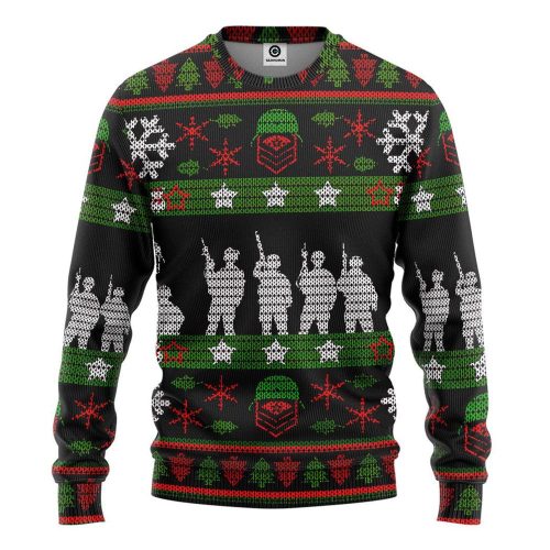 Custom 3D Veteran Soldier Ugly Christmas Sweater – Gearhumans Present