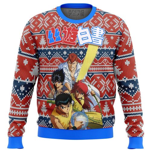 Get Festive with Ghost Fighter Yu Yu Hakusho Alt Ugly Christmas Sweater