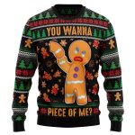 Festive Gingerbread Man Graphic Sweater – Ugly Christmas Sweater for the Holidays