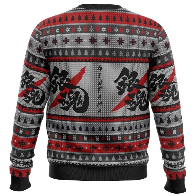 Gintama Shinsuke & Gintoki Ugly Christmas Sweater: Festive Anime-themed Apparel