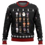 Gintama Sprites Ugly Christmas Sweater: Festive Anime-Inspired Design for Holiday Cheer