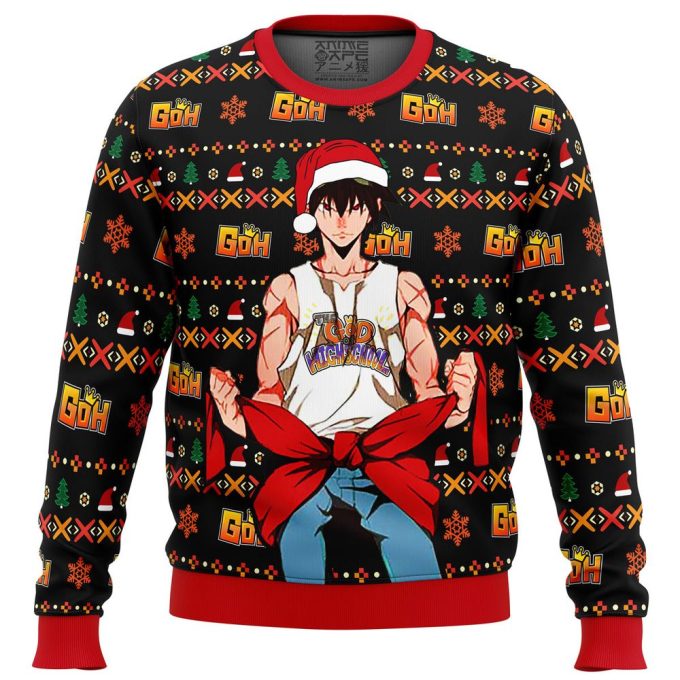 Get Festive with God of High School Santa Jin Mori Ugly Christmas Sweater – Limited Edition!