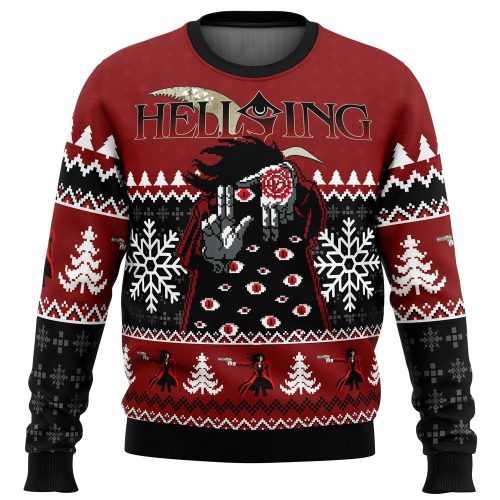God With Us Hellsing Ugly Christmas Sweater - Festive Holiday Apparel for a Memorable Season