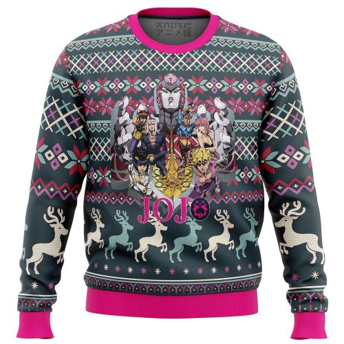Get Festive with Golden Wind Jojo’s Bizarre Adventure Ugly Christmas Sweater