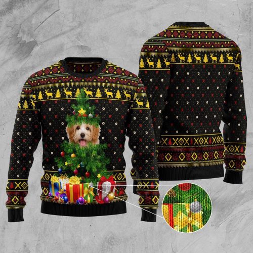 Shop the Goldendoodle Pine Xmas Ugly Sweater – Unique Christmas Outfit Gift