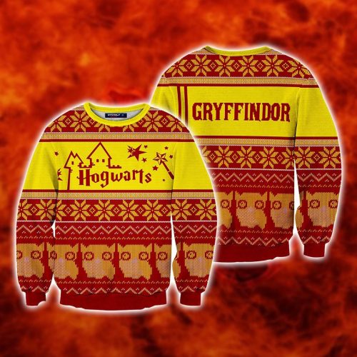 Gryffindor Harry Potter Ugly Christmas Sweater, All Over Print Sweatshirt