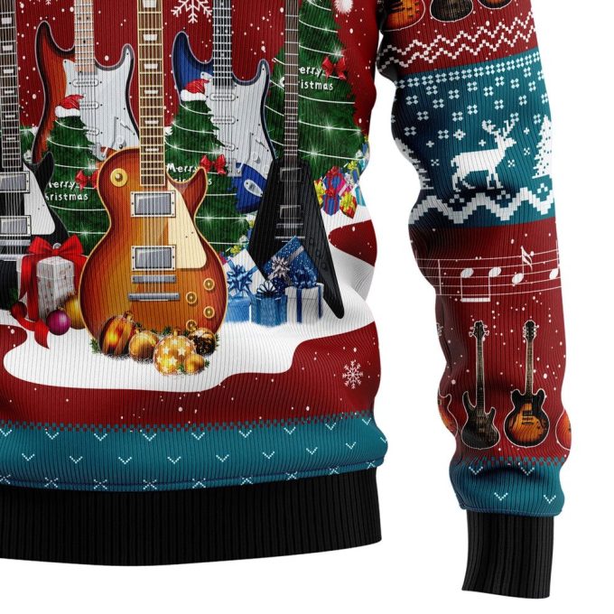 Guitar Christmas Sweater: Unisex Ugly Xmas Sweater for a Festive Holiday Look