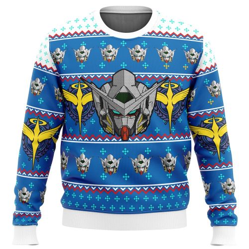 Get Festive with a Gundam Helmet Ugly Christmas Sweater - Limited Edition Fun!