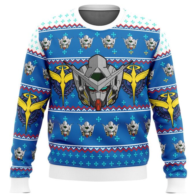 Get Festive with a Gundam Helmet Ugly Christmas Sweater – Limited Edition Fun!