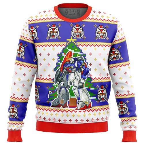 Gundam Xmas Ugly Christmas Sweater: Festive and Fun Anime-Inspired Holiday Apparel!