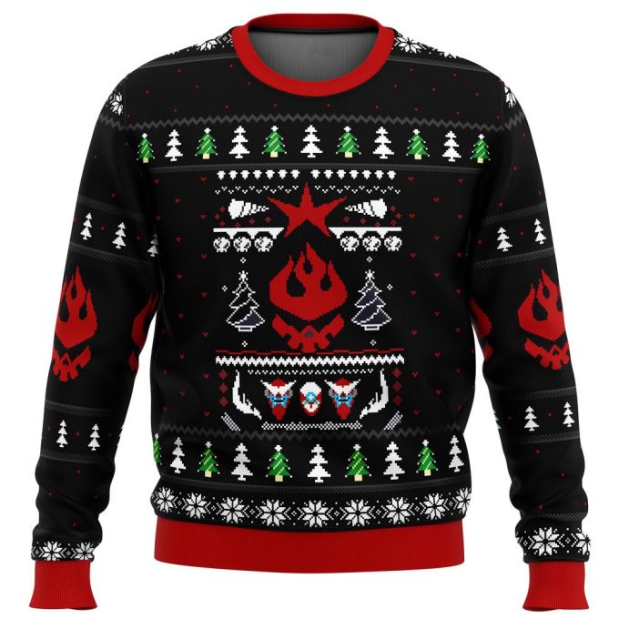 Gurren Lagann Logo Ugly Christmas Sweater: Festive Anime Merch for Fans!