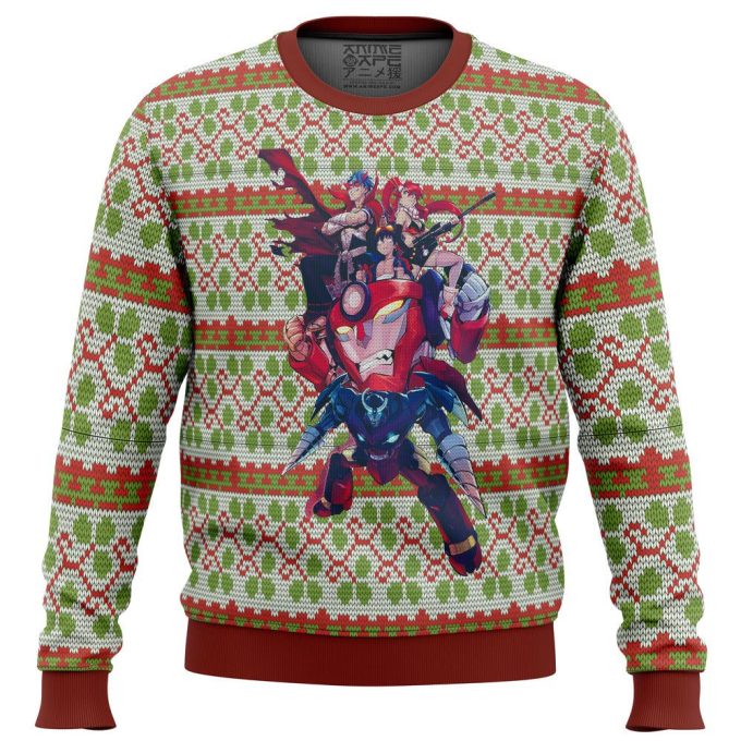 Gurren Lagann Ugly Christmas Sweater – Festive Anime Holiday Attire!