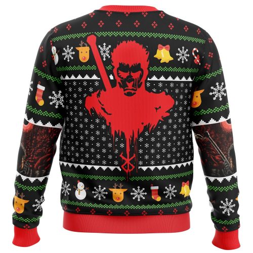 Guts Santa Claus Berzerk Ugly Christmas Sweater: Festive & Quirky Attire for the Holidays!