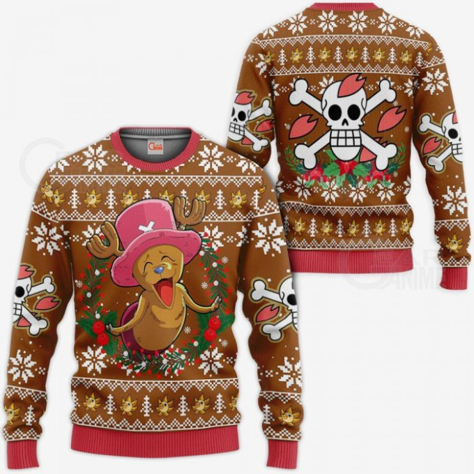 Happy Chopper Ugly Christmas Sweater – Anime Xmas One Piece Festive & Fun