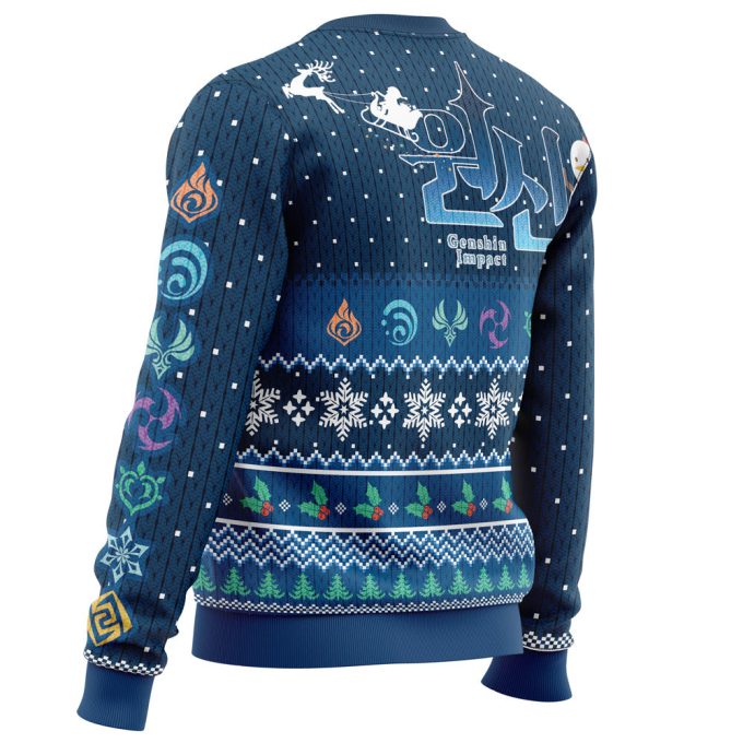 Genshin Impact Ugly Christmas Sweater – Celebrate Happy Holidays in Style!