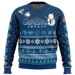 Get Festive with Happy Holidays Genshin Impact Ugly Christmas Sweater!