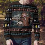 Harry Mary Orange Fox Xmas Pattern Ugly Christmas Sweater For Men And Women