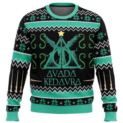 Magical Harry Potter Avada Kedavra Ugly Christmas Sweater - Enchant Your Holiday Style!