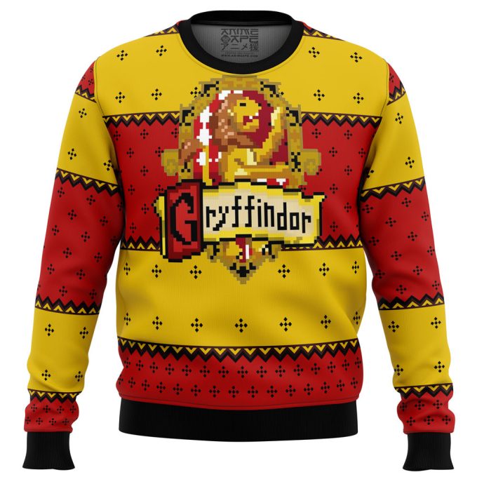 Get Festive with Harry Potter Gryffindor Ugly Christmas Sweater – Perfect for Potterheads!