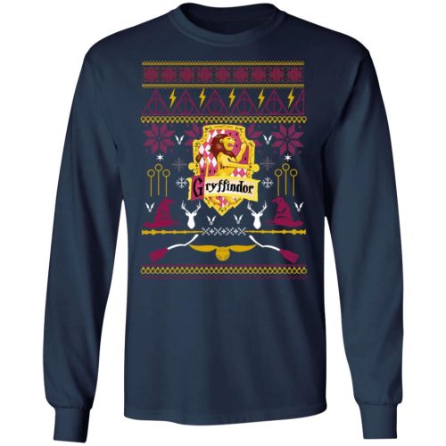 Harry Potter Gryffindor Ugly Christmas Sweater, Long Sleeve