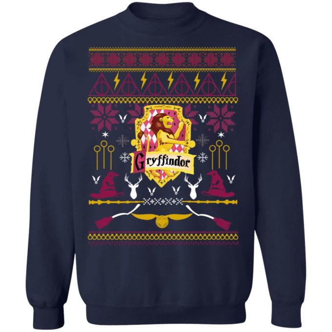 Harry Potter Gryffindor Ugly Christmas Sweater, Long Sleeve