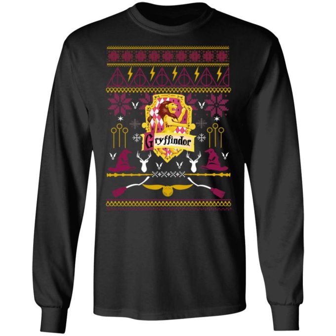 Harry Potter Gryffindor Ugly Christmas Sweater, Long Sleeve