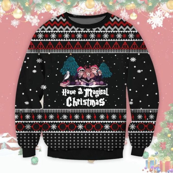 Harry Potter Magical Christmas: Hogwarts Ugly Sweater – Perfect Christmas Gift 375