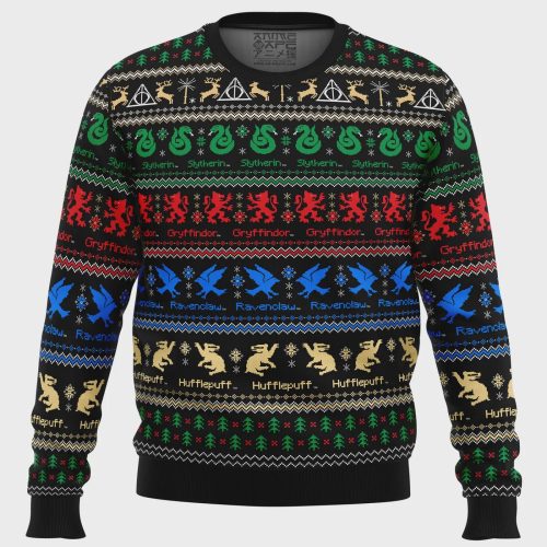 Harry Potter Hogwarts Houses Ugly Christmas Sweater