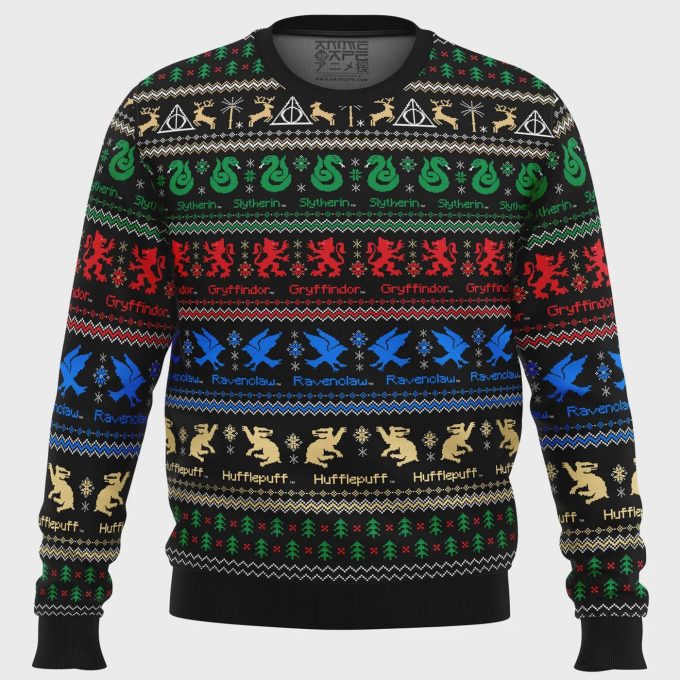 Harry Potter Hogwarts Houses Ugly Christmas Sweater