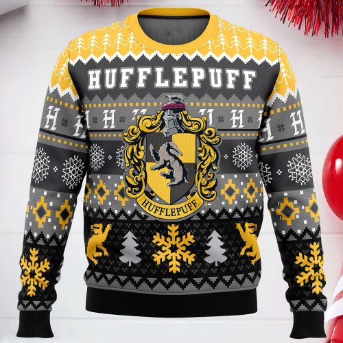 Harry Potter Hufflepuff House Ugly Christmas Sweater
