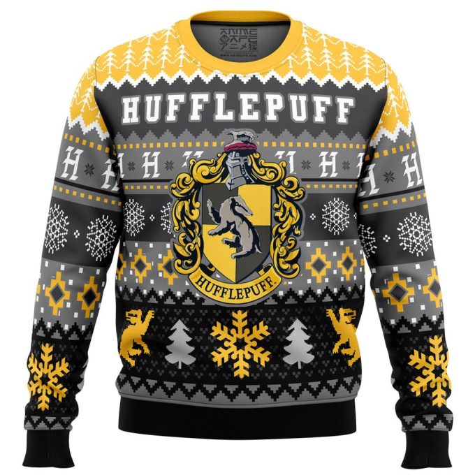 Hufflepuff House Ugly Christmas Sweater – Harry Potter-themed Festive Attire