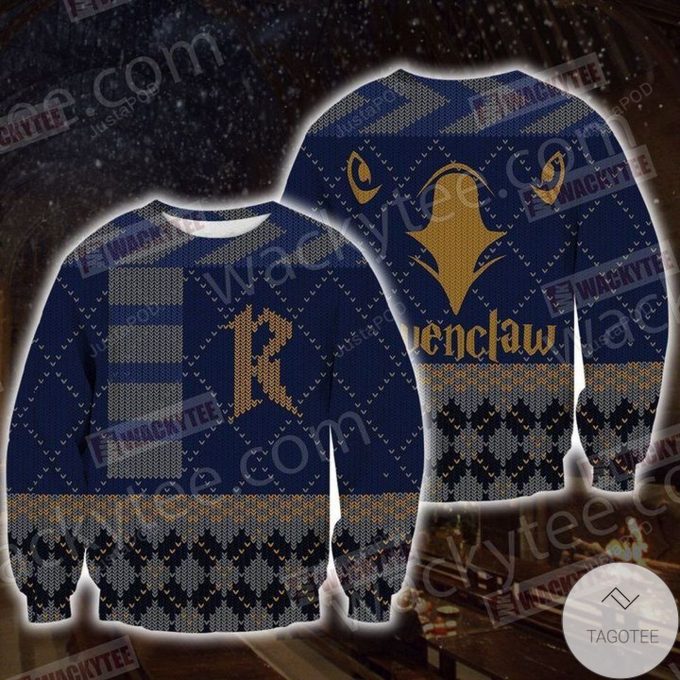 Ravenclaw Ugly Christmas Sweater: Harry Potter House Unisex Apparel