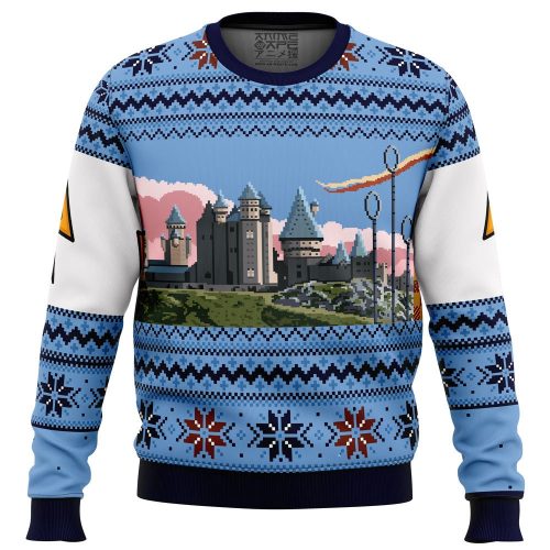 Hogwarts Ugly Christmas Sweater - Harry Potter Retro Style