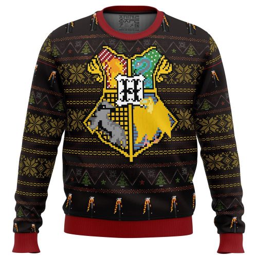 Magical Harry Potter Sigils Ugly Christmas Sweater – Festive Wizarding World Apparel