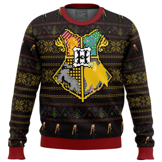 Get Festive with Harry Potter Sigils Ugly Christmas Sweater – Perfect for Potterheads!