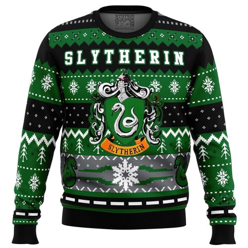 Enchant Your Holidays with Slytherin House Ugly Christmas Sweater – Harry Potter-Inspired Festive Attire
