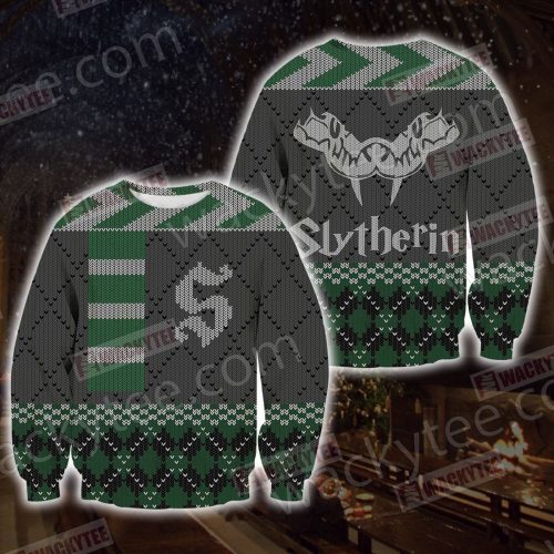 Harry Potter – Slytherin House Ugly Christmas Sweater, All Over Print Sweatshirt