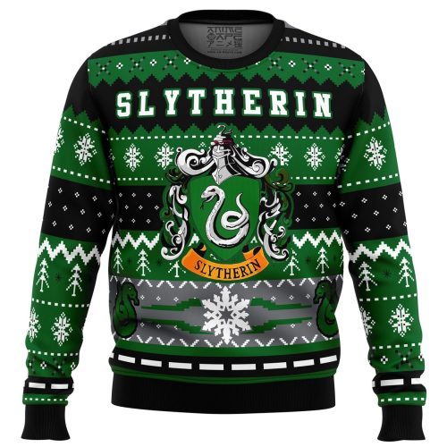 Harry Potter Slytherin House Ugly Christmas Sweater, All Over Print Sweatshirt