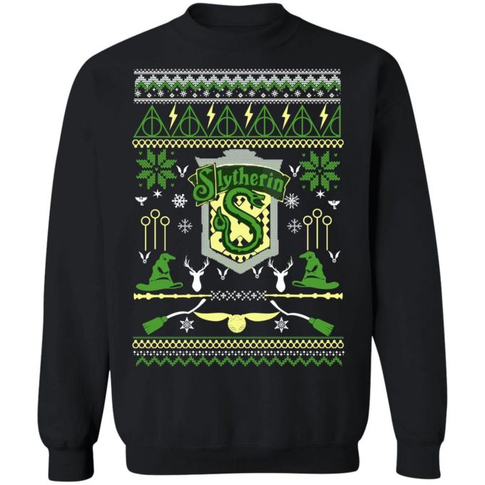 Harry Potter Slytherin Ugly Christmas Sweater, Long Sleeve
