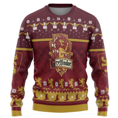 Harry Potter The Movie Gryffindor Ugly Christmas Ver 1 Custom Ugly Sweater