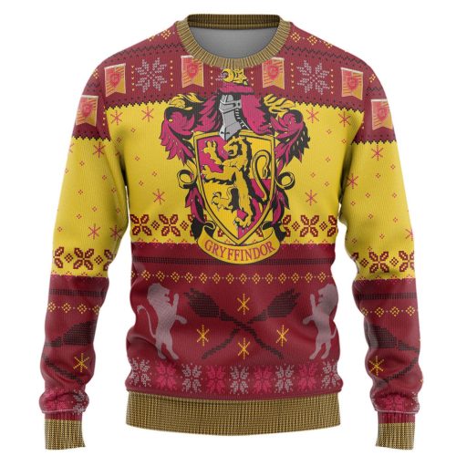 Harry Potter The Movie Gryffindor Ugly Christmas Ver 2 Custom Ugly Sweater