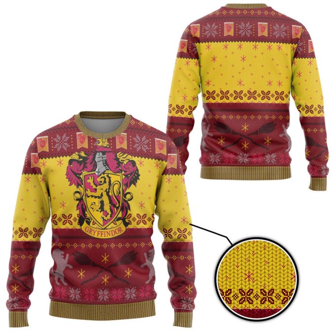 Harry Potter The Movie Gryffindor Ugly Christmas Ver 2 Custom Ugly Sweater