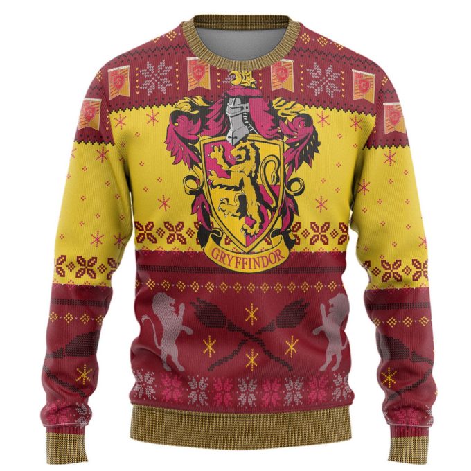 Harry Potter The Movie Gryffindor Ugly Christmas Ver 2 Custom Ugly Sweater