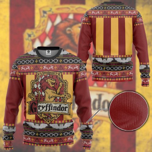 Harry Potter The Movie Gryffindor Ugly Christmas Ver 3 Custom Ugly Sweater