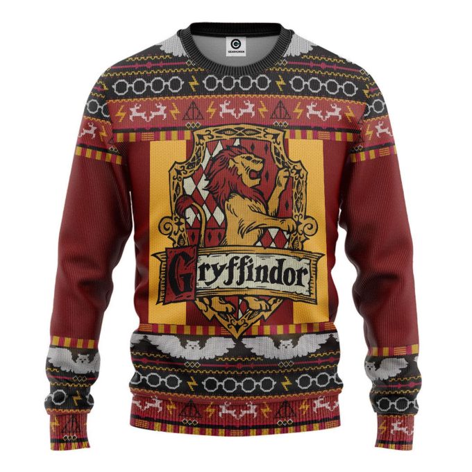 Harry Potter The Movie Gryffindor Ugly Christmas Ver 3 Custom Ugly Sweater