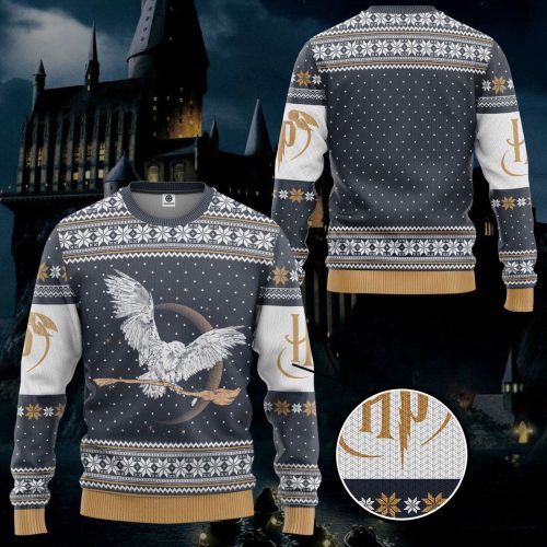 Harry Potter The Movie Hedwig Ugly Christmas Custom Ugly Sweater